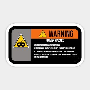 Gamer Hazard Sticker